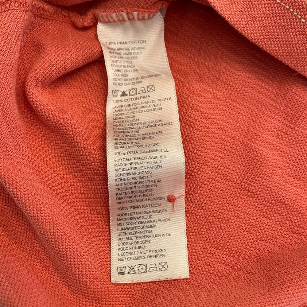 Tommy Bahama Mens Pima Cotton Polo Shirt Coral Relaxation Specialist Orange M - Picture 8 of 13